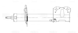 Амортизатор Mitsubishi Colt (04-) (стойка) пер. лев. (AG 11162) AG11162 TRIALLI