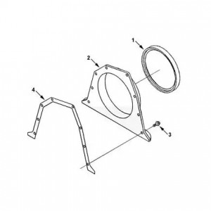 Крышка сальника заднего КАМАЗ Камминз 6CT (3907535, 3921042) (Haffen) 10091 HAFFEN
