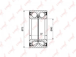 Подшипник ступицы VW Golf 3 (92-97),Passat (91-97) передней LYNX WB-1082 LYNXAUTO