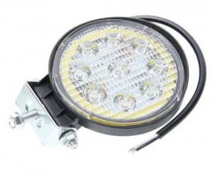 Фара рабочего света круглая 115х115x55мм 27Вт (9 LED) расс. свет (Flood) 12-24V  370-30-008 MEGA POWER