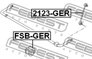 Тяга стаб.задн. Ford Mondeo GE (BY4/B5Y) 00-07 FEBEST 2123-GER FEBEST