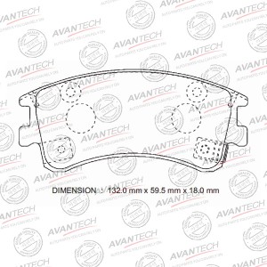 Колодки тормозные дисковые Avantech передние (противоскрипная пластина в компл.) AV1069 AVANTECH