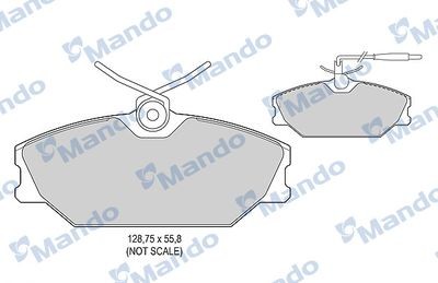 Колодки тормозные RENAULT Laguna,Megane,Safrane передние (4шт.) MANDO MBF015101 MANDO