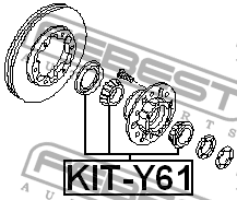 Подшипники полуоси комплект KIT-Y61 KIT-Y61 FEBEST