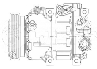 компрессор кондиционера!\ Hyundai Santa Fe II 06> 2.2CRDi LCAC08B2 LUZAR