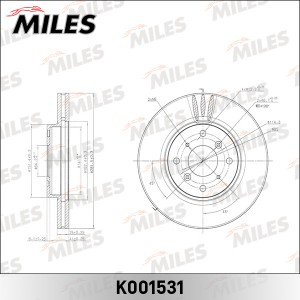 Диск тормозной передний HONDA ACCORD 1.8-2.3 98-03 (TRW DF4151) K001531 K001531 MILES