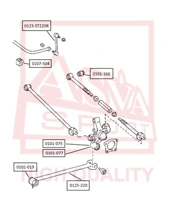 ТЯГА СТАБИЛИЗАТОРА ЗАДНЯЯ TOYOTA/LEXUS 0123ST220R 0123-ST220R ASVA