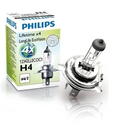 Лампа 12V H4 60/55W P43t-38 Long Life Eco Vision PHILIPS 12342LLECOC1 PHILIPS