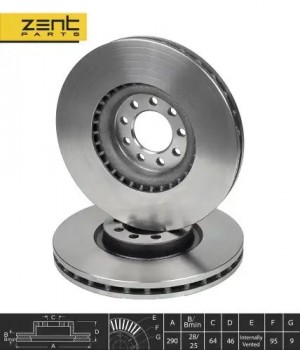 диск тормозной передний Z06158 ZENTPARTS