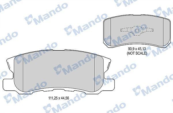 Колодки тормозные дисковые зад MBF015717 MANDO