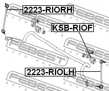 Тяга стабилизатора передн левая KIA RIO II 2223-RIOLH 2223-RIOLH FEBEST