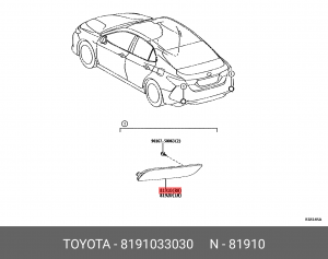 катафот заднего бампера! правый\ Toyota Camry 24> 81910-33030 TOYOTA