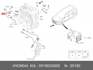 Датчик положения распредвала HYUNDAI Elantra (03-) OE 391802G000 HYUNDAI KIA