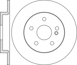 Диск тормозной MERCEDES A (W176),B (W246),CLA (W117) задний (1шт.) NIBK RN1703 NIBK