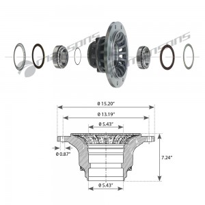 ступица! в сборе\ SAF 19' INTEGRAL AXLE TYPE 600.123 MANSONS
