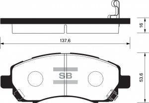 Колодки тормозные SUBARU Impreza (1.6/2.0) (92-),Legacy (2.0/2.5) (92-00) передн SP1228 SANGSIN