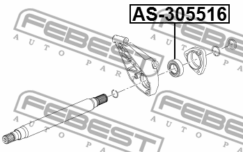 Подшипник привода OPEL ASTRA H 2004-2010 AS-305516 AS-305516 FEBEST