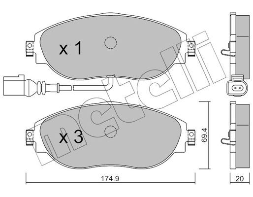 VW SHARAN / SEAT ALHAMBRA (2010>) С ДАТЧИКОМ 2209520 METELLI