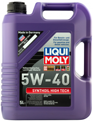 LIQUI MOLY SYNTHOIL HIGH TECH 5W40 5Л ACEA A3 ACEA B4 API SN BMW Longlife-98 MB  1856 LIQUI MOLY