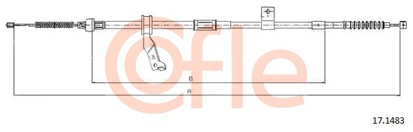 трос ручника правый! L1823/1530\ Toyota Avensis 1.6-2.4i/2.0D/2.2D 03-08 92171483 COFLE