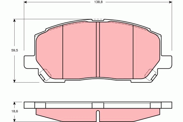 Колодки передние LEXUS RX300 (7/00-7/01) GDB3286 GDB3286 TRW