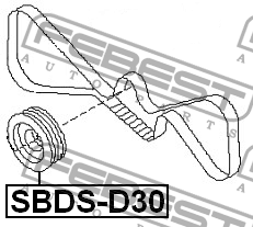 шкив коленвала!\ Subaru Legasy 03-09/Tribeca W10 04-14 SBDS-D30 FEBEST