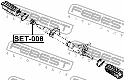 Ремкомплект рулевой рейки RENAULT MEGANE II 2002-2008 SET-006 SET-006 FEBEST