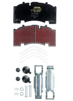 Колодки тормозные BPW SAF дисковые (с выточкой,оси SAF SKRB 9022K01/SK7)(4шт.)TE 2930801 TEXTAR
