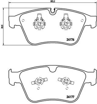 P50105 колодки дисковые передние!\ MB W164 63 AMG 6.2 06> P50105 BREMBO
