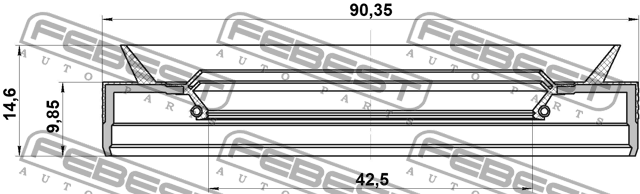 Сальник привода BMW 3 E46/E90, 5 E39/E60 95PES-44901015C 95PES-44901015C FEBEST