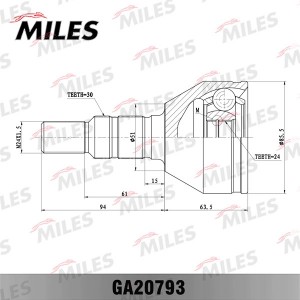 ШРУС наружный OPEL INSIGNIA 08- (GSP 821038) GA20793 GA20793 MILES