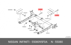 БОЛТ, ШЕСТИГРАННАЯ ГОЛОВКА, ННД-6ММ 55080-95F0A 55080-95F0A NISSAN
