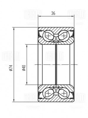 Подшипник ступицы передней CS 1478 TRIALLI