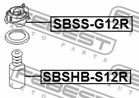 Пыльник с отбойником задний SUBARU LEGACY B14 2009.05- SBSHB-S12R SBSHB-S12R FEBEST
