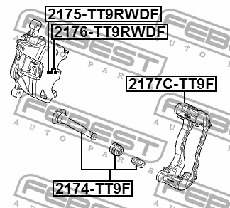 Скоба суппорта передняя FORD TRANSIT TT9 2006-2013 2177C-TT9F 2177C-TT9F FEBEST