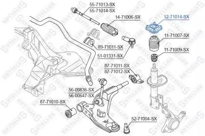 опора амортизатора переднего!\ Mazda 626 all 91-97 12-71014-SX STELLOX