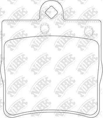 Колодки тормозные MERCEDES C (W202,W203),E (W210) задние (4шт.) NIBK PN0310 NIBK