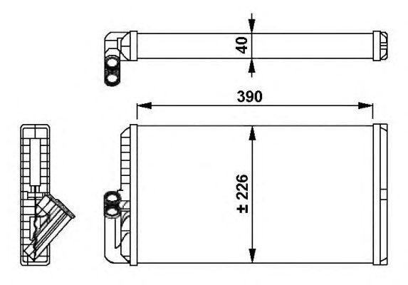 Радиатор отопителя MERCEDES Actros (96-) NRF 54256 NRF