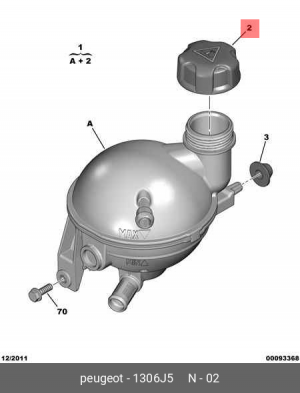 крышка радиатора!\ Citroen С3/С4/С5/DS4, Peugeot 206/307/308/407/3008 1306 J5 CITROEN PEUGEOT