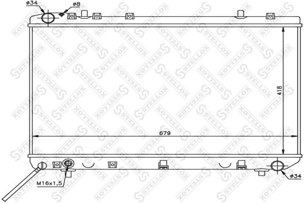 Радиатор охлаждения  1025689SX 10-25689-SX STELLOX