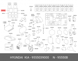 Реле поворота HYUNDAI Porter,Accent,Sonata5,Santa Fe,i10/30,Elantra KIA Bongo,Ri 9555039000 HYUNDAI KIA