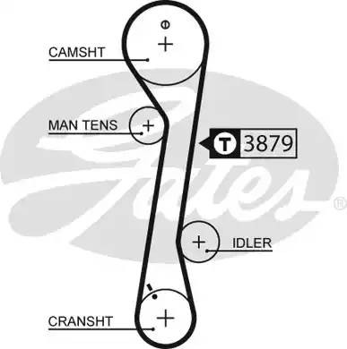 Ремень ГРМ HYUNDAI Elantra,i30,Sonata 5 KIA Rio,Ceed,Sportage (113х25.4) GATES 5457XS GATES