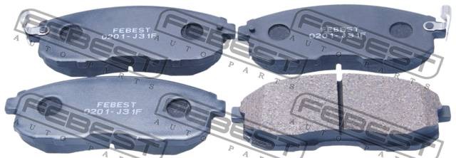 Колодки тормозные дисковые 0201-J31F 0201-J31F FEBEST