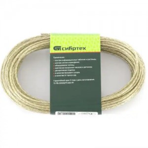 Трос металлополимерный прозрачный 3.0ммх20м СИБРТЕХ 47629 SIBRTEC