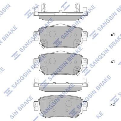 Колодки тормозные дисковые задние NISSAN QASHQAI (SEVERE DUTY) SP4140SD SP4140SD SANGSIN