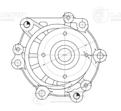 Насос водяной для ам Toyota Hilux (97-),Hiace (89-),Hiace (97-) 2.4D (LWP 1934) LWP 1934 LUZAR