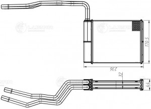 Радиатор отоп. для а/м Mazda 3 (BL)(09-) LRh2511 LRH 2511 LUZAR