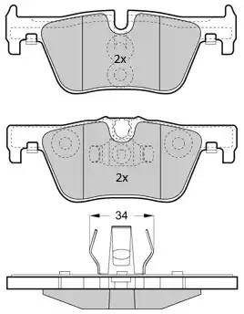 колодки дисковые задние!\ BMW 1 F20 1.6/1.8/2.0D 11> FBP1874 FREMAX
