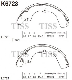 Колодки тормозные барабанные Mitsubishi Mirage Salon CK,CM 95- K6723 K6723 MK KASHIYAMA