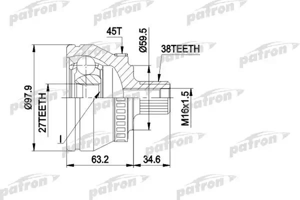 ШРУС PCV1267 (301961) PCV1267 PATRON